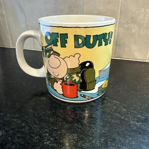 Vintage 1987 Ziggy Army Off Duty Coffee Mug Cup American Greetings